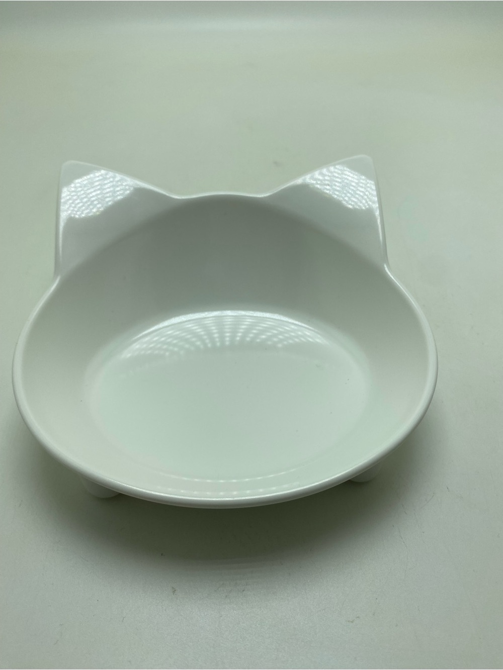 White Elevated Melamine Cat Dish